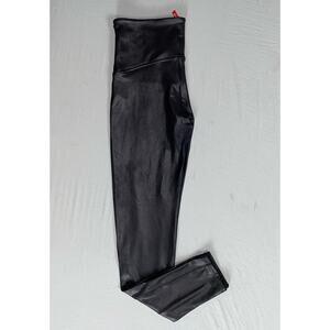 Spanx 21748 Pull On Faux Leather Skinny Pants, Leggings. Mahogany, Women's XL.